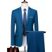 Business Casual Suit Set -  Style Slim Fit Men's Two-Piece Suit