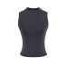 Elastic Fitted Body-Shaping Camisole with Round Neck and Sleeveless Design