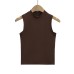 Elastic Fitted Body-Shaping Camisole with Round Neck and Sleeveless Design