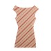 Elastic Fitted Off-Shoulder Asymmetric Drawstring Dress