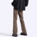 Men's slim and slightly flared pants with a sense of drape