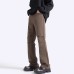 Men's slim and slightly flared pants with a sense of drape