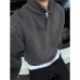High end POLO collar sweatshirt men's spring and autumn sports casual top