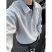 High end POLO collar sweatshirt men's spring and autumn sports casual top