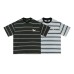 Fine Striped Short Sleeve Loose Couple Round Neck Men's T-Shirt