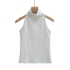 High-neck Backless Crop Top