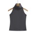 High-neck Backless Crop Top