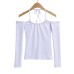 Tight Fitting Base Layer Off-Shoulder One-Shoulder Long Sleeve T-Shirt