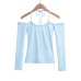 Tight Fitting Base Layer Off-Shoulder One-Shoulder Long Sleeve T-Shirt