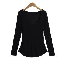 Sexy low cut big U-neck T-shirt