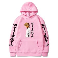Death Note Print Loose Fleece Hoodie