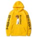 Death Note Print Loose Fleece Hoodie
