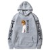 Death Note Print Loose Fleece Hoodie