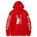 Death Note Print Loose Fleece Hoodie