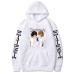 Loose Fleece Hoodie with Death Note Design