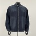 Washed and worn stand collar workwear jacket
