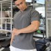Loose and minimalist pullover muscle loose V-neck t-shirt