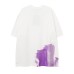 Drop Shoulder Loose Round Neck T-Shirt Double Layer Letter