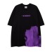 Drop Shoulder Loose Round Neck T-Shirt Double Layer Letter
