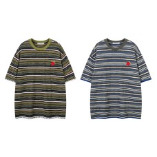 Men's  Short Sleeve T-Shirt with Strawberry Loose Fit Summer Couple Style