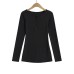 Crew Neck Buttoned Fitted Long Sleeve T-Shir Crew Neck Buttoned Fitted Long Sleeve T-Shir