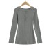 Crew Neck Buttoned Fitted Long Sleeve T-Shir Crew Neck Buttoned Fitted Long Sleeve T-Shir