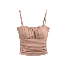 Ruffled Strapless Crop Top
