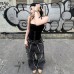 Skinny and spicy girl slim fit sleeveless versatile solid color suspender women