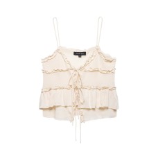 Ruffled Knit Strapless Top
