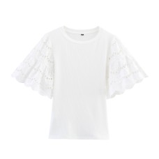 Women's Hollow-out Embroidered Top
