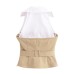Women's Clothing INS Internet Celebrity Versatile Classic New Women's Clothing Halter Neck Splicing Top