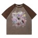 Sleeve T-Shirt Unisex Summer Suede Loose Half-Sleeve Tee