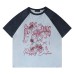 Short Sleeve T-Shirt Unisex Loose Casual Couple Velvet Tee