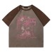 Short Sleeve T-Shirt Unisex Loose Casual Couple Velvet Tee