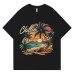 Print Crew Neck Casual Short Sleeve T-Shirt for Men and Women Trendy Tee