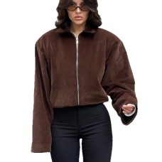 Retro Collar Corduroy Design Sense Temperament