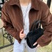 Retro Collar Corduroy Design Sense Temperament
