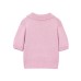 Collar Bow Tie Belted Versatile Short Sleeve Knit Top Collar Bow Tie Belted Versatile Short Sleeve Knit Top