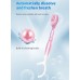 Explosion bead disposable toothbrush mini multifunctional with soft bristles dental floss toothpick