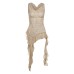 Sleeveless V-neck slim fit and slimming irregular ribbon top for women