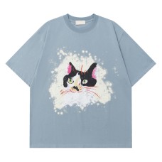Cleanfit Lazy Hand-painted Print Design Short Sleeve T-shirt