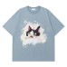 Cleanfit Lazy Hand-painted Print Design Short Sleeve T-shirt
