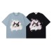 Cleanfit Lazy Hand-painted Print Design Short Sleeve T-shirt