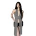 Hanging neck one-piece slim fit versatile irregular top