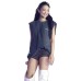 Versatile slimming round neck casual sports top for women's wear
