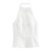 Women's Clothing INS Internet Celebrity European and American Style Halter Top Short Crop Tank Top Bow Decoration Women's Clothing INS Internet Celebrity European and American Style Halter Top Short Crop Tank Top Bow Decoration