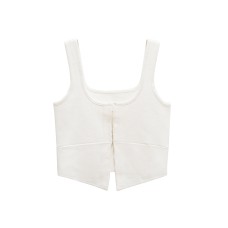 Women's INS Internet Celebrity Fashion Round Neck Knitted Short Tank Top Women's INS Internet Celebrity Fashion Round Neck Knitted Short Tank Top