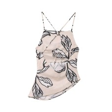 Women's Clothing INS Internet Celebrity Linen Blend Backless Top