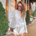 Simple White Bamboo Cotton Long Sleeve T-Shirt Women's  High-Grade Inner Wear Round Neck Base Layer Women's Clothing