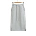 Drawstring elastic waist sag feeling side slit straight tube skirt sports skirt